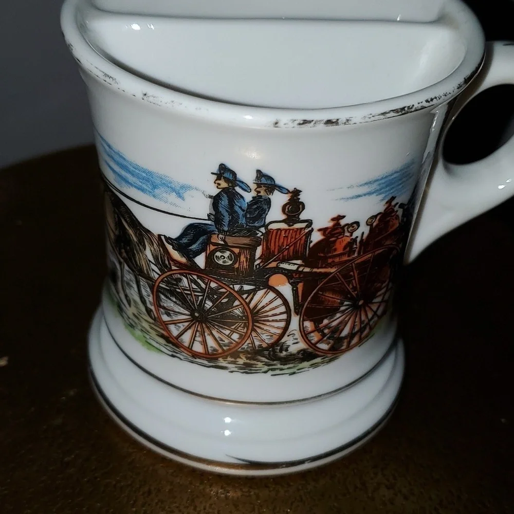 Vintage Knobler Japan Firemen Shaving Cup